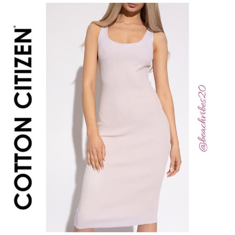 Cotton Citizen Ibiza Midi Dress in Beige